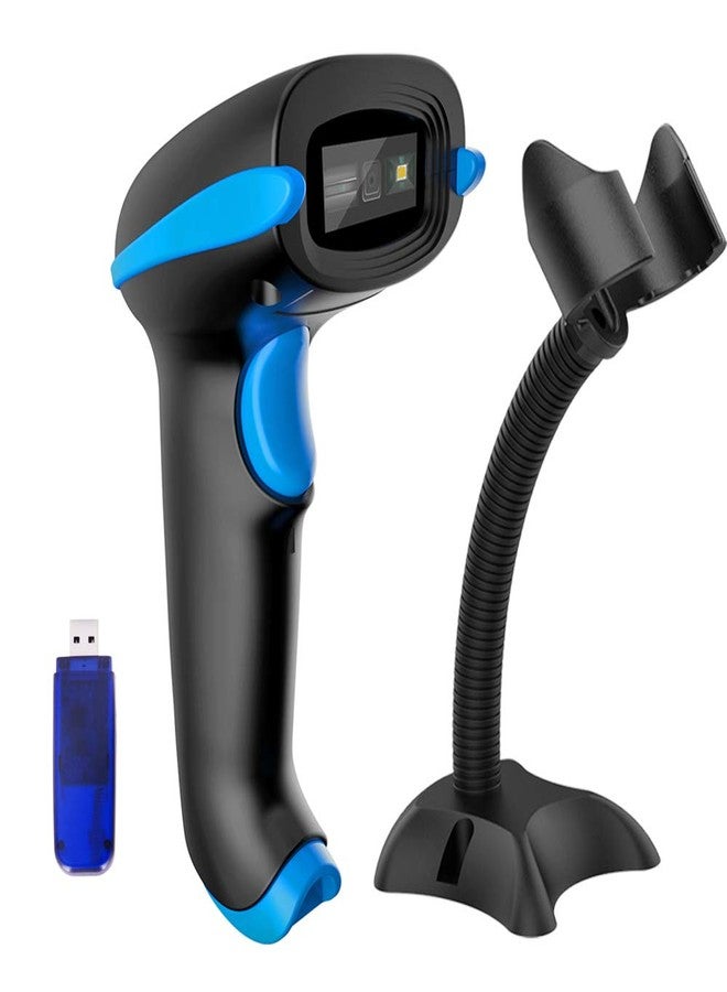 NADAMOO QR Code Scanner Wireless 2D Barcode Scanner With Stand Supports Screen Scan Handheld CMOS Imager Long Range Portable USB Bar Code Reader with Auto Sensing Read 1D 2D QR Code PDF417 Data Matrix - Image 1