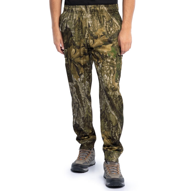 Realtree Men's Workwear Tapered Cargo Fleece Sweatpants, Realtree APX, Large - Image 1
