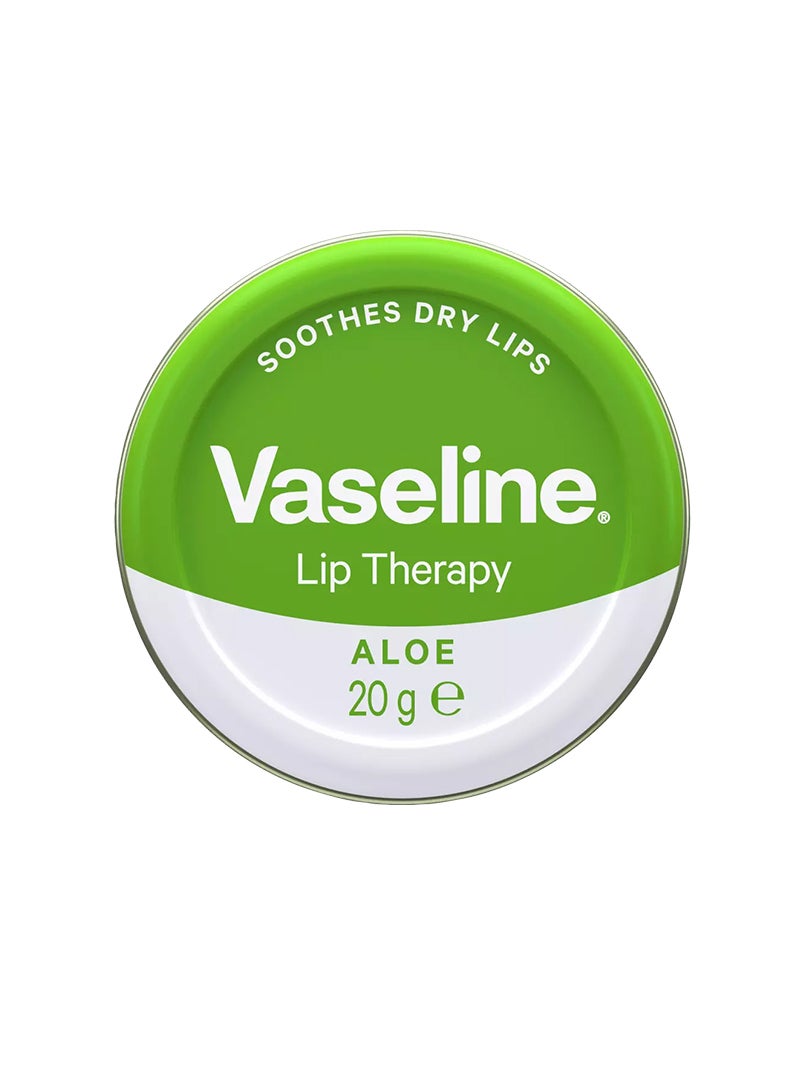Vaseline Lip Therapy Petroleum Jelly Aloe, Moisturize & Soothes Dry Lips, 20g