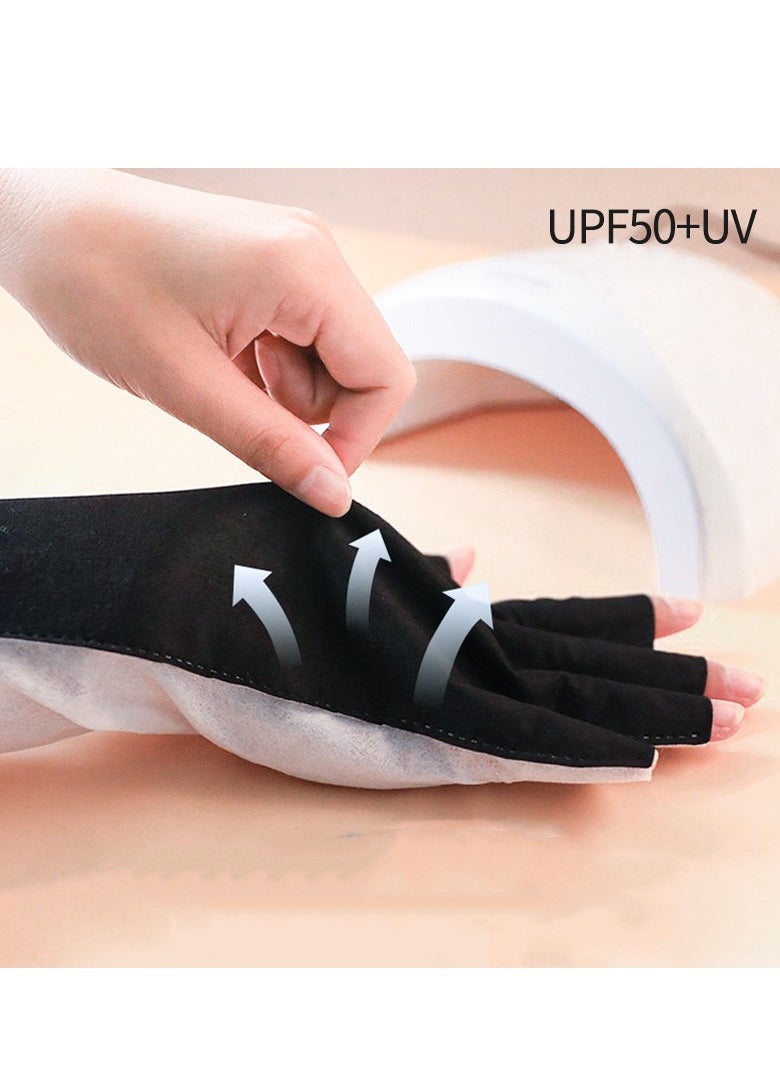 5 pairs of disposable manicure lamp UV gloves, nail lamp UV gloves, manicure protective gloves professional manicure tools