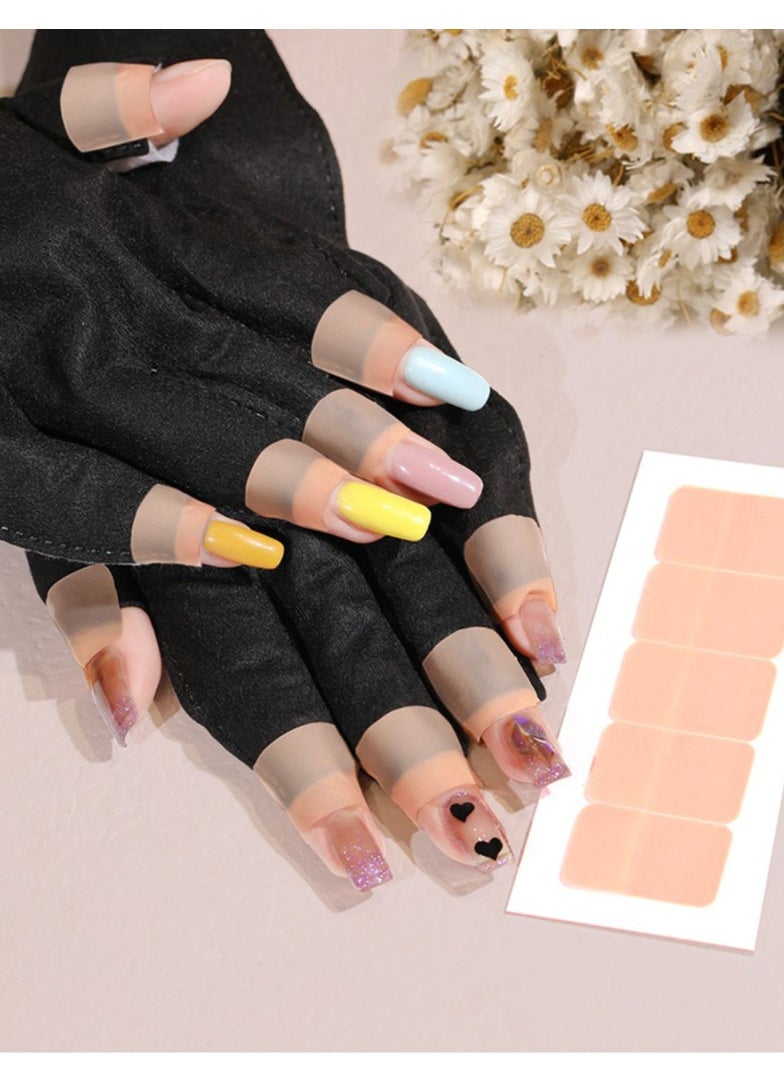 5 pairs of disposable manicure lamp UV gloves, nail lamp UV gloves, manicure protective gloves professional manicure tools