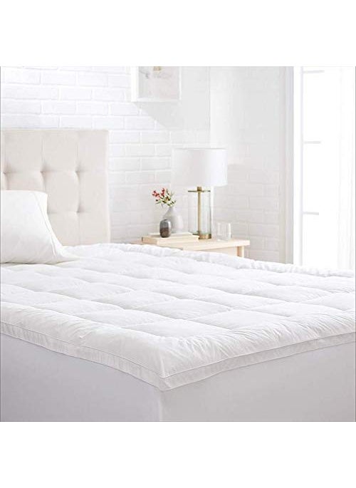 Kuber Industries Kuber Industries Soft Microfibre 500 GSM Mattress PaddingTopper for Comfortable Sleep White 6ft x 65ft King 72x78inchCTKTC030068  - Image 4