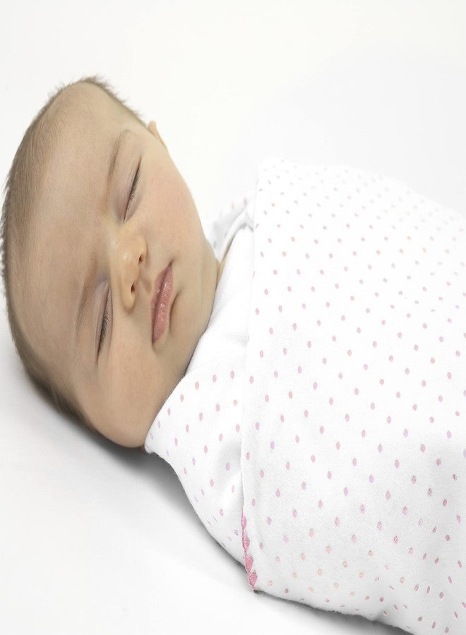 SwaddleDesigns Large Receiving Blanket, Ultimate Swaddle for Baby Boys, Girls, Softest US Cotton Flannel, Best Shower Gift, MADE in USA, Pink Big Dots, Mom’s Choice Winner,Pink, White,42 x 42 Inch,SD-356P - Image 4