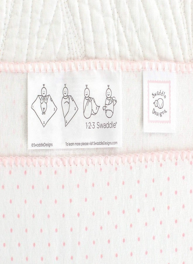 SwaddleDesigns Large Receiving Blanket, Ultimate Swaddle for Baby Boys, Girls, Softest US Cotton Flannel, Best Shower Gift, MADE in USA, Pink Big Dots, Mom’s Choice Winner,Pink, White,42 x 42 Inch,SD-356P - Image 3