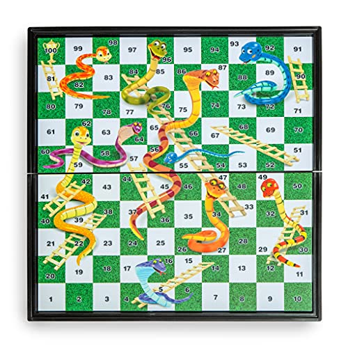 Black long Di fang Magnetic Snakes and Ladders Board Game Set - 9.6 Inches - Image 5