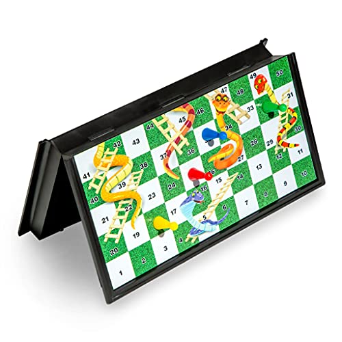 Black long Di fang Magnetic Snakes and Ladders Board Game Set - 9.6 Inches - Image 3
