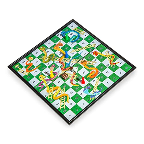 Black long Di fang Magnetic Snakes and Ladders Board Game Set - 9.6 Inches - Image 2