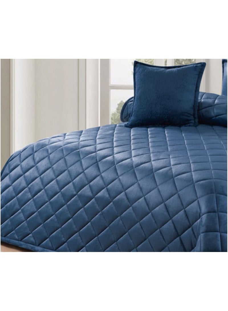 Ming Li Winter comforter set, double-sided, velvet side and soft fur side, 6 pieces, size 230 * 250 cm - Image 2