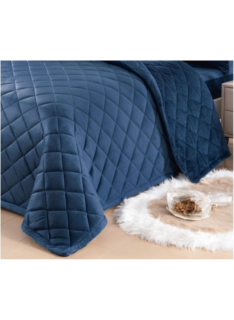 Ming Li Winter comforter set, double-sided, velvet side and soft fur side, 6 pieces, size 230 * 250 cm - Image 3