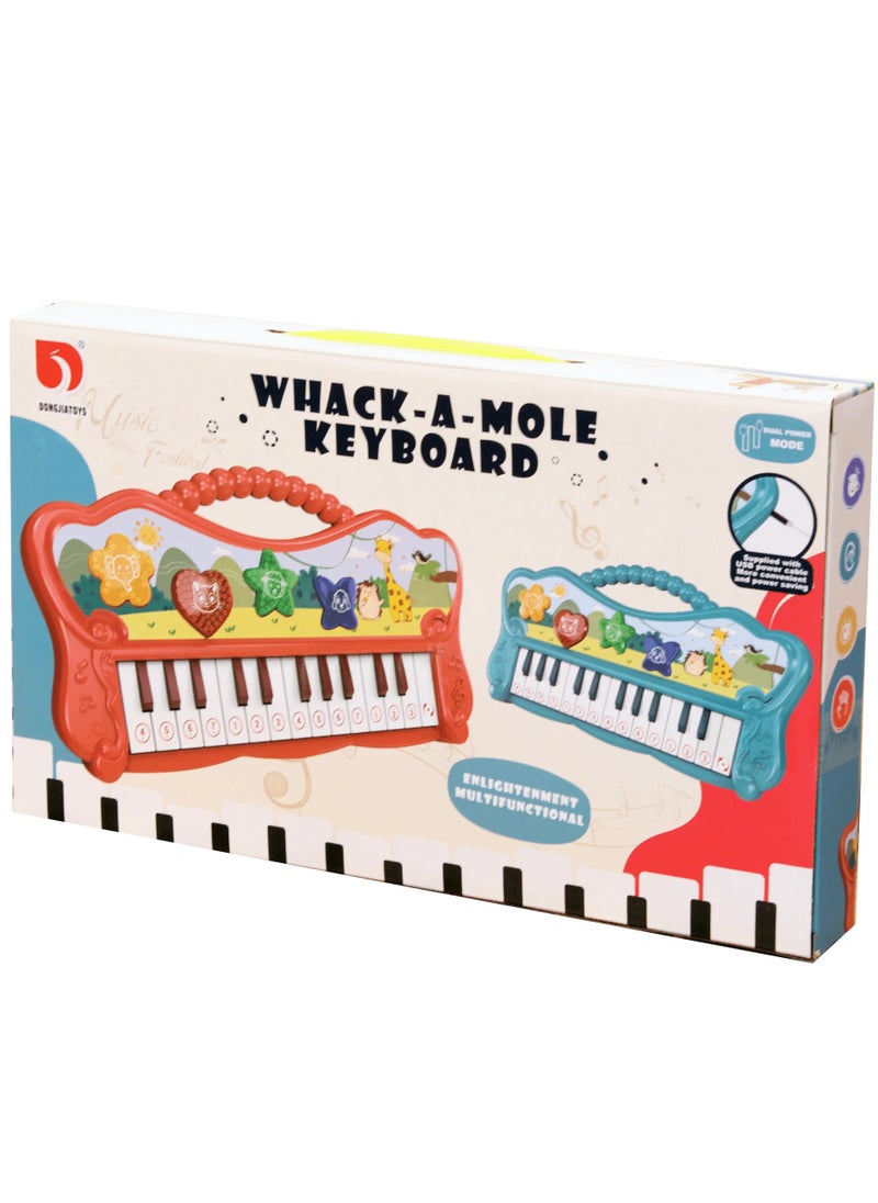 WHACK-A-MOLE KEYBOARD/PIANO FOR KIDS - Blue  - Image 2