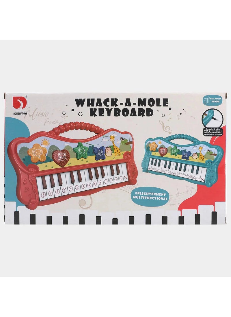 WHACK-A-MOLE KEYBOARD/PIANO FOR KIDS - Blue  - Image 4