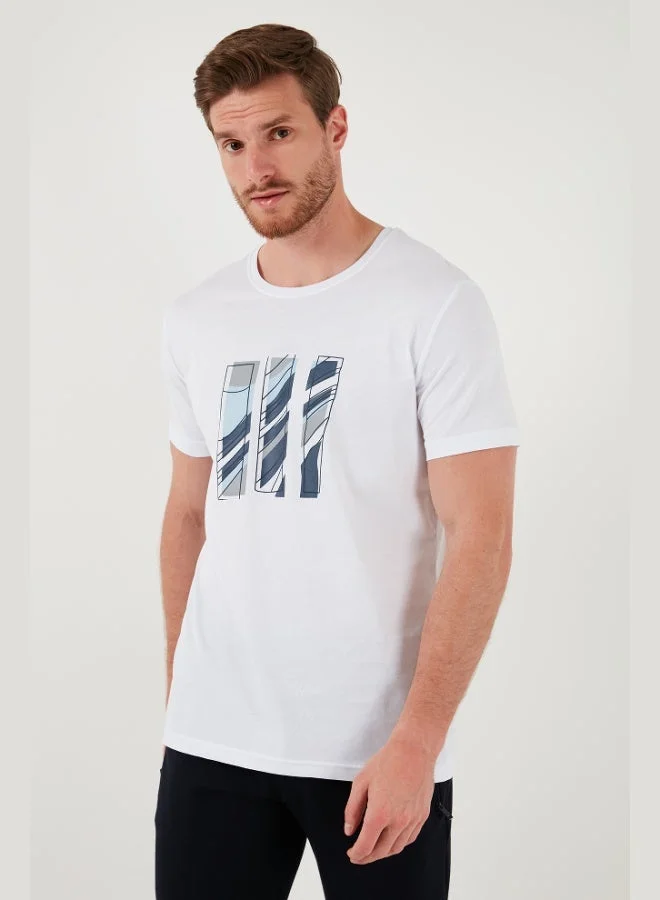 Buratti  Buratti Cotton Slim Fit Crew Neck T Shirt Men's T SHIRT 646R7950 for Men | Best Price UAE