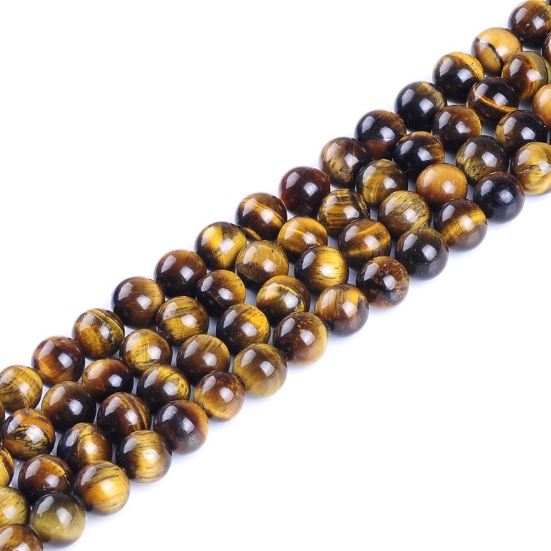 Natural Round AA Tiger Eye Agate Loose Stone Beads Bulk for Jewelry Making 4MM 6MM 8MM 10MM12MM 2MM