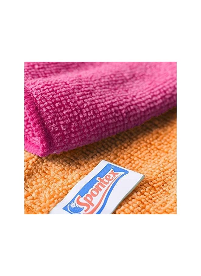 Spontex - Spontex Microfibre Multi-Purpose Cloths - Pack of 8 x 3, Multi Colours - Image 1