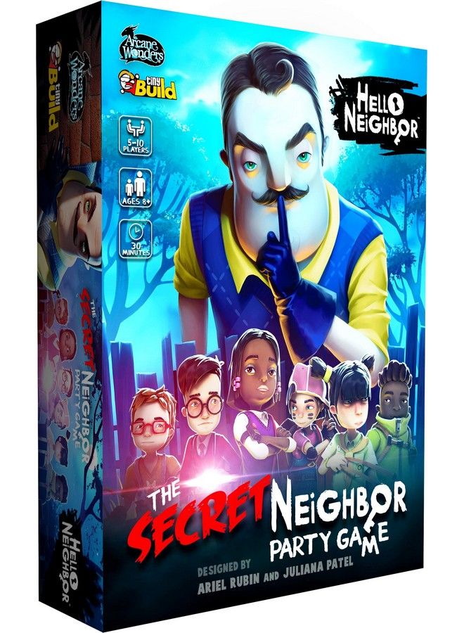 Arcane Wonders Hello Neighbor The Secret Neighbor Party Game Blue - Image 2