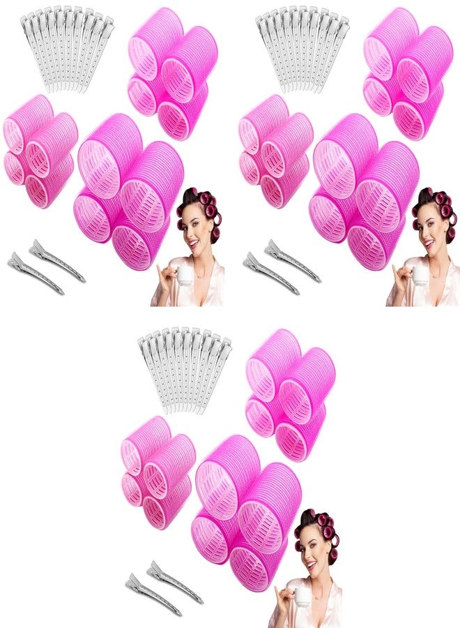 MAYCREATE Heatless Hair Curler Roller for Women Girls 36PCS Rollers Kit 12 Bang Clips 3 Sizes Jumbo Large Medium - Image 1