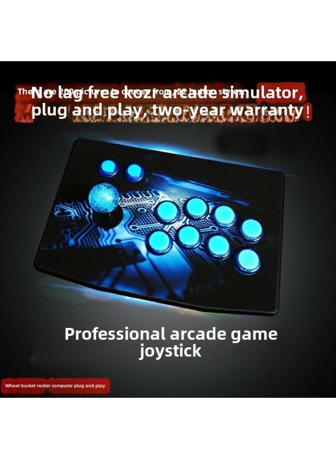 Arcade Rocker Fighting Rocker Computer USB للهاتف المحمول Boxing Emperor 97 Sanhe Rocker Home Game Console - لون المنتج: نسخة تنافسية مطورة G3 Dark Night Long - Image 1