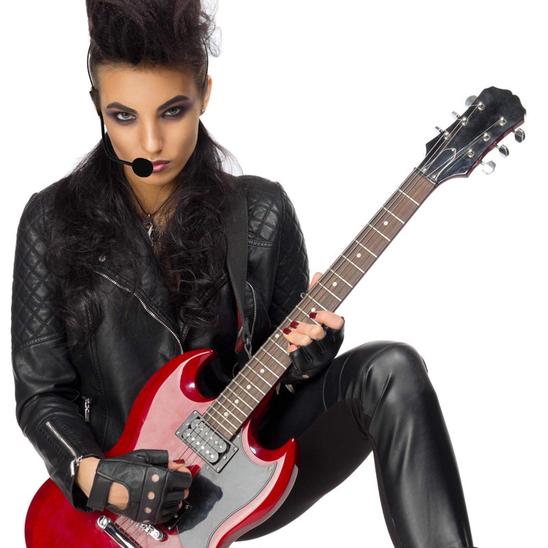 Skeleteen Rockstar Costume Accessories Headset - Fake Rock Star MJ Singer Microphone and Headphones Costume Accessory Prop - Image 4