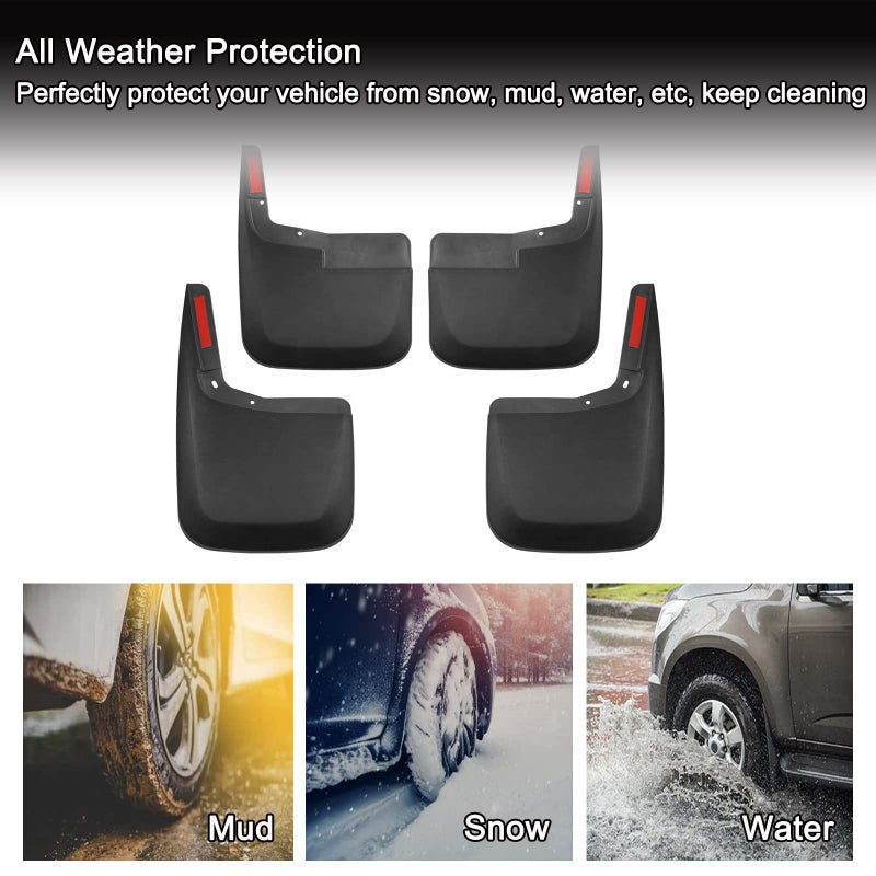 Tecoom Mud Flaps Splash Guards Compatible with Ford F150 2015-2020 F150 Accessories Front and Rear Mud Flaps 4psc Set (Without Wheel Lip Molding) - Image 2
