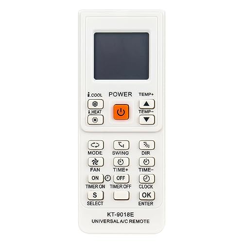 AULCMEET KT-9018E Replacement Universal Air Conditioner Remote Control 4000 in 1 fit for Most A/C Air Conditioner Toshiba Panasonic Sanyo NEC Fujitsu LG Aux and More - Image 1