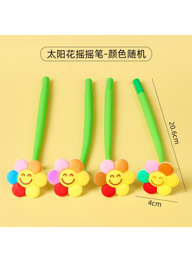 HELPS Creative Sunflower Rock Gel Pen Primary School Students High Color Value Cute Signature Water Brush Pen Learning Stationery - Image 1