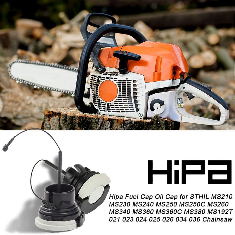 Hipa Fuel Cap & Oil Cap for STHIL MS210 MS230 MS240 MS250 MS250C MS260 MS340 MS360 MS360C MS200 MS192T 021 023 024 025 026 034 036 Chainsaw Replace 0000-350-0525 - Image 4