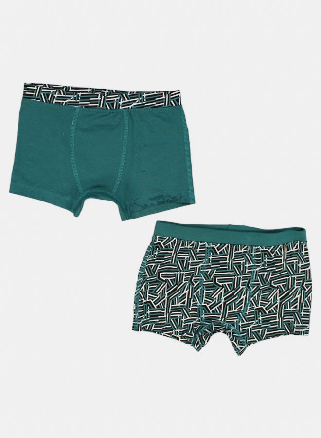 جونيور شورت بوكسر باللون الفيروزي (عبوة من قطعتين) - Image 1