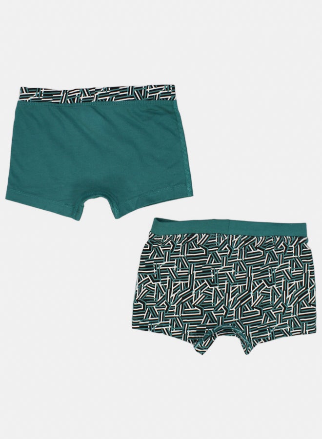 جونيور شورت بوكسر باللون الفيروزي (عبوة من قطعتين) - Image 2