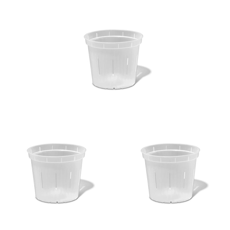 rePotme 4 inch Orchid Pot 3 Pack - Slotted Orchid Pots with Holes for Repotting (Crystal Clear) - Image 2