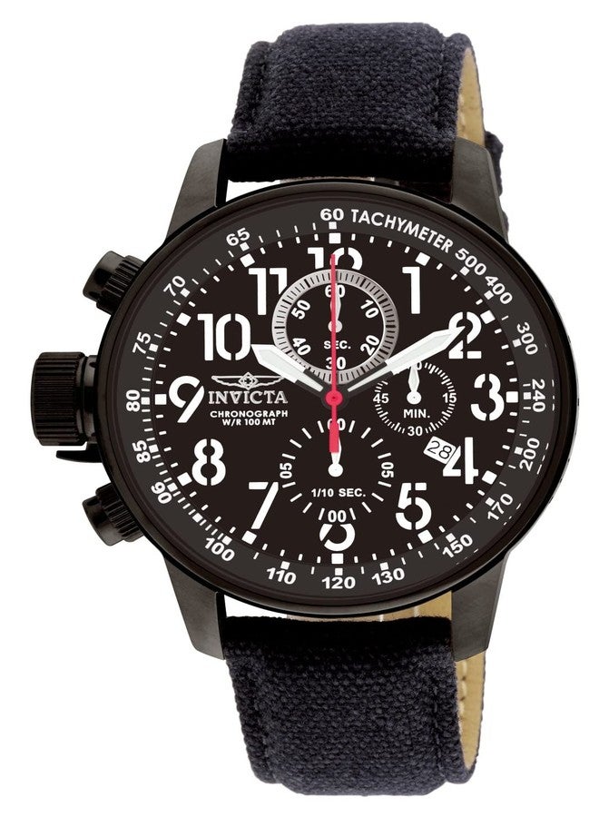 Invicta 1517 I-Force Men's Wrist Watch Stainless Steel Quartz Black Dial - Image 1
