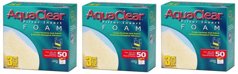 9 Pack AquaClear 50Gallon Foam Inserts 3 Boxes with 3 Inserts each
