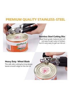 SYOSI Can Opener Handheld Strongest Heaviest Duty, Manual Can Opener Ergonomic Designed Comfort Grips, Sharp Cutting Wheel for Smooth Edge Cut,with Large Turn Knob, Easy to Use  - Image 5