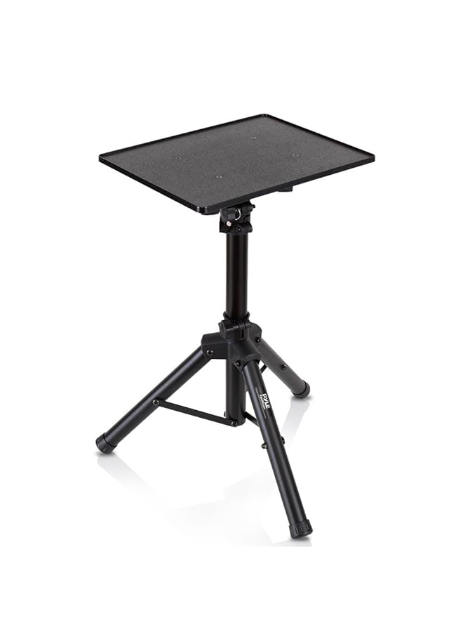 Pyle Universal Laptop Projector Tripod Stand Computer Book Dj Equipment Holder Mount Height Adjustable Up To 35 Inches W 14 X 11 Plate Size Perfect For Stage Or Studio Use Pro Plpts2 - Image 1