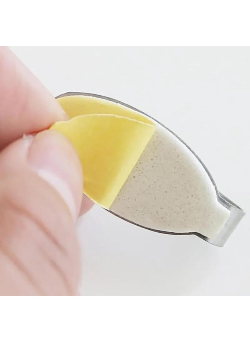 Art Street Art Street Adhesive Wall Hooks Multipurpose Small Oval Stainless Steel Adhesive Hooks Load Capacity Upto 1 Kg Silver Pack of 10 Size 15x35 Cm  - Image 4