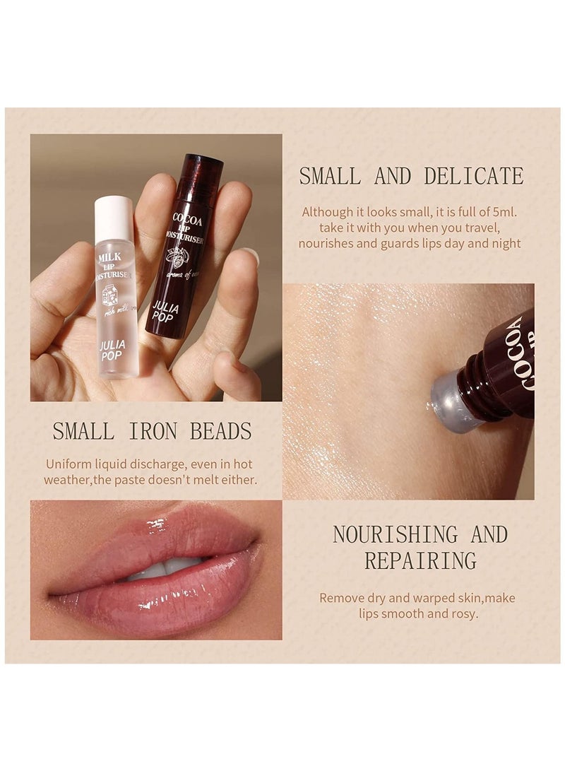JULIA POP 2 Pieces Lip Moisturizer Coffret Day & Night Improve Dryness and Moisturize for a long Time Milk and Cocoa Flavor for Women  - Image 3