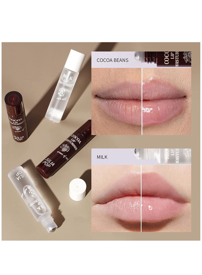 JULIA POP 2 Pieces Lip Moisturizer Coffret Day & Night Improve Dryness and Moisturize for a long Time Milk and Cocoa Flavor for Women  - Image 5