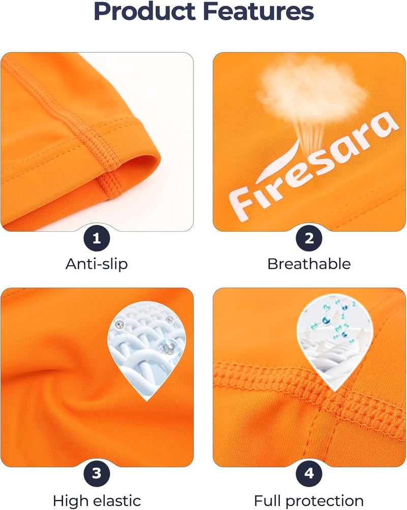 Firesara Fabric Swim Cap, High Elasticity Swimming Cap Keeps Hair Clean Breathable Fit Both Long Hair Short Hair, Swim Caps Woman Girls Men Kids One Size Hat - Image 2