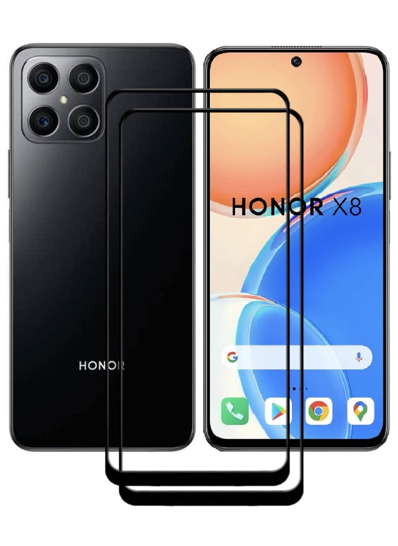 ACLIX 2 Pieces Antistatic ESD Dustproof Premium Quality High Definition Tempered Glass Screen Protector Designed For Honor X8 - Image 1