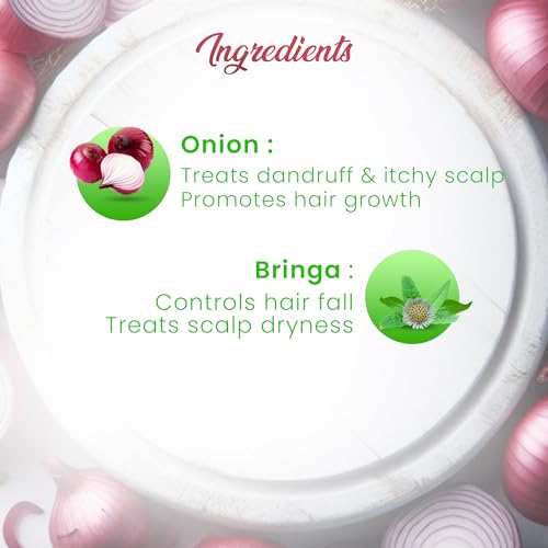 Dhathri Onion Bringa Ayurvedic Hair Oil | Onion Hair Oil for Healthy Hair | Ayurvedic Oil for Hair Fall Control | Non-Greasy Onion Oil |Clinically Tested | 200 ml - Image 3