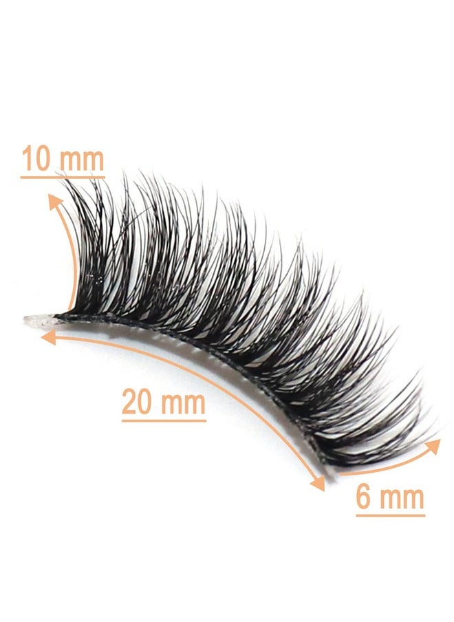 Ahrikiss Half Lashes, Lashes Natural Look 10 Pairs Volume Cat Eye Lashes 10Mm Wispy Lashes With Clear Band Short False Eyelashes Tb02  - Image 3