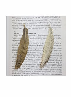 Excefore 7 Pieces Metal Feather Bookmarks Fine Retro Classic Assorted Bookmark Shape （With holes）  - Image 2