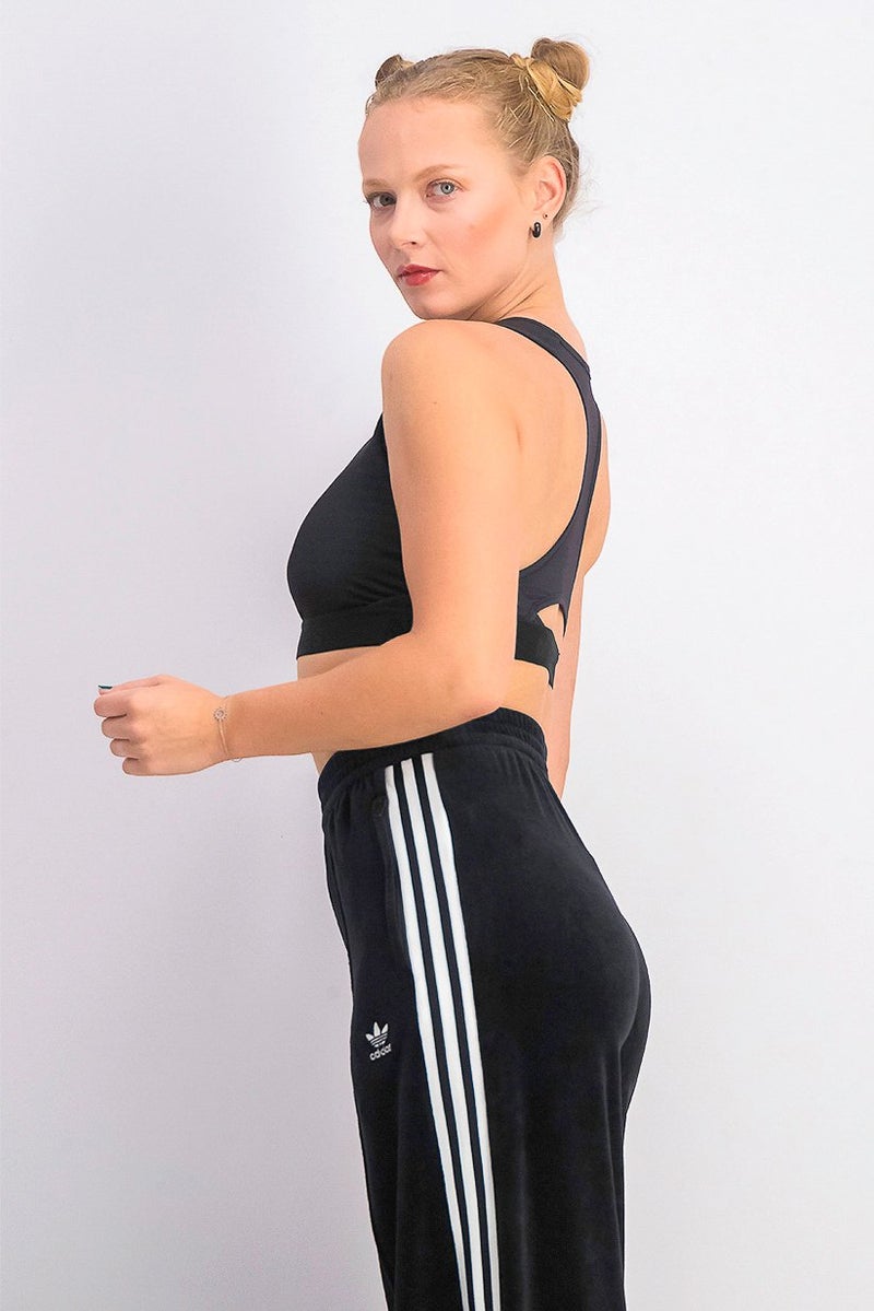 Adidas حمالة صدر مبطنة بتقنية ألفا سكين للنساء، سوداء - Image 3