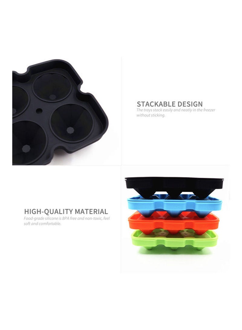 NIBEMINENT 6 Grids Silicone Diamond Shaped Ice Cube Trays With Spill-Resistant Removable Lid And Small Funnel Orange 18*4*12.3cm - Image 3