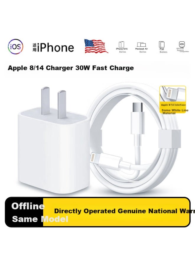 Ky Kangyou Charger, Charging Cable, Gallium Nitride 30w Fast Charging Set, Iphone Phone Charger, Data Cable, Iphone Ipad 14/13/12/11 - Image 1