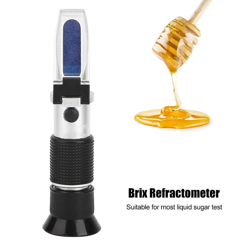 Refractometer 0-50% Simple Operate Compact Design Aluminum Material with ATC for Liquid Sugar Test, Small Size for Easy Carrying - Image 3