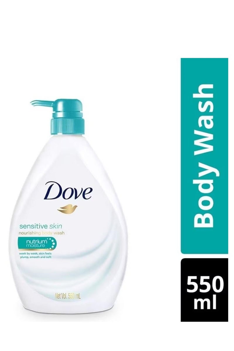 Dove Sensitive Skin Nourishing Body Wash Nutrium Moisture 550 ml