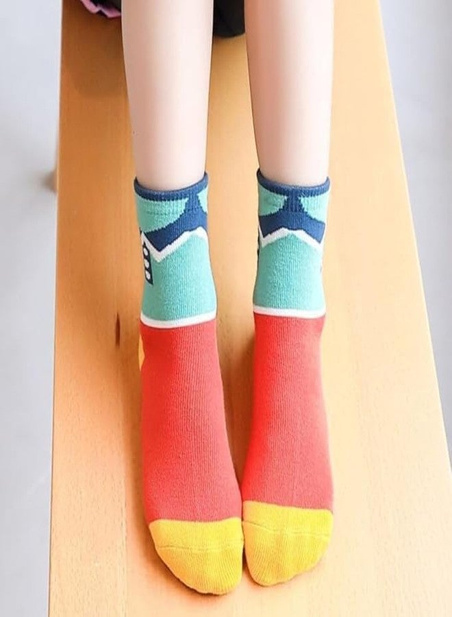 Diamond Craft Organic Cotton anti skid Ankle Length Socks For Kids Toddlers Boys Girls children |Pack Of 5 pair- Fit upto 15 year kids -Multicolor (IN, Age, 10 Years, 13 Years, Multicolor) - Image 5