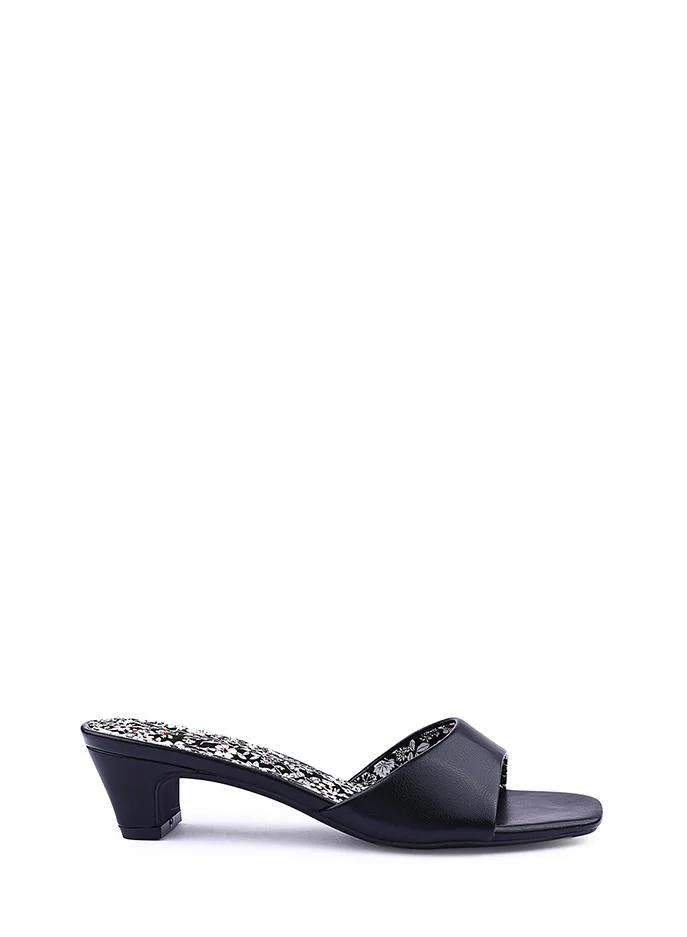 Womens floral printed block heeled sandals