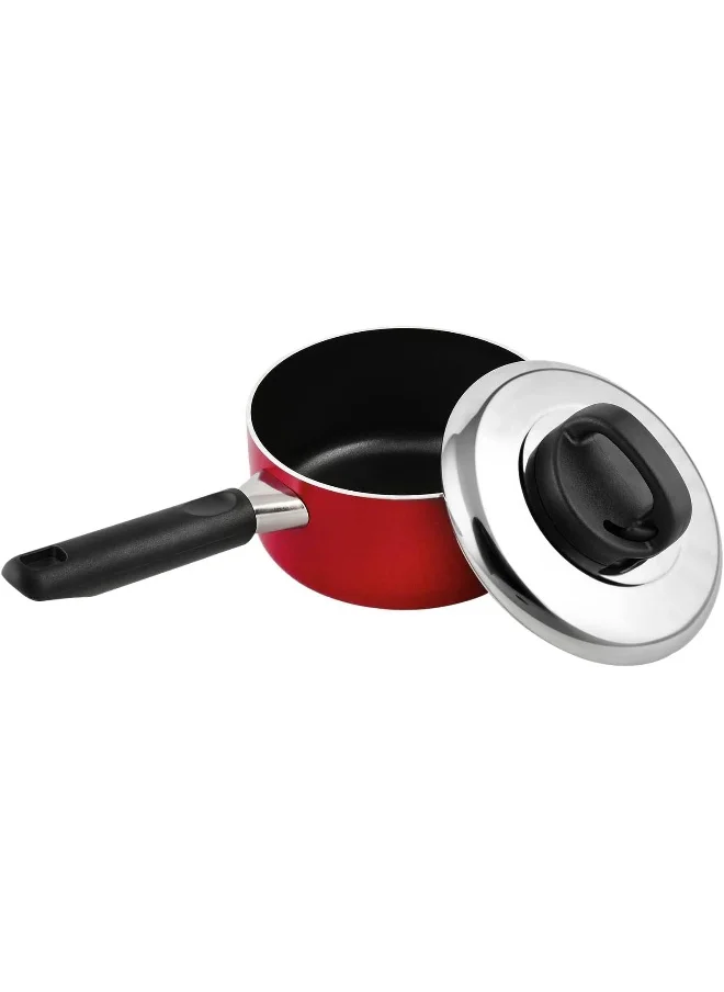 Prestige PRESTIGE Saucepan Stainless Steel Lid 16cm,PR 15907, Red