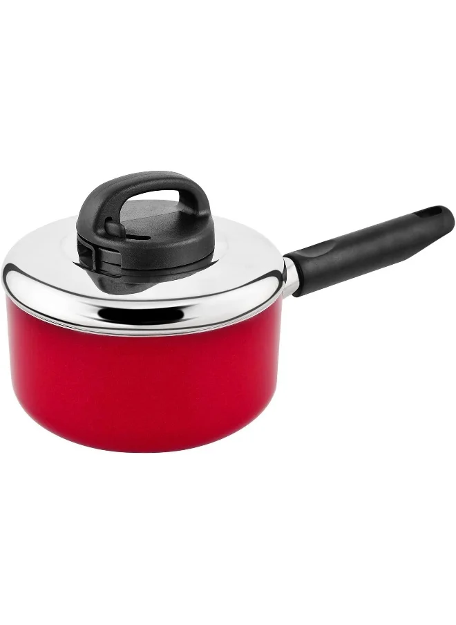 Prestige PRESTIGE Saucepan Stainless Steel Lid 16cm,PR 15907, Red